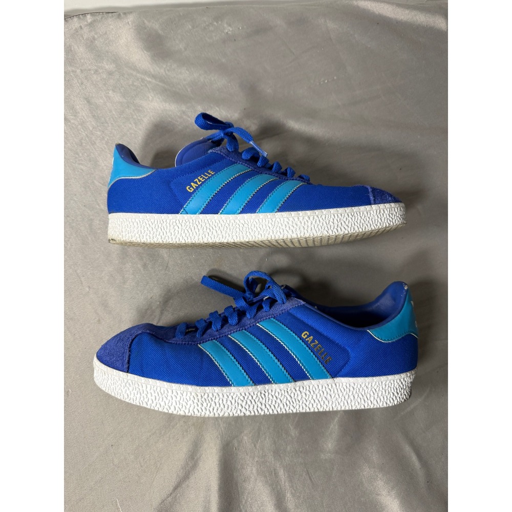 Adidas Gazelle Mens Blue Canvas Suede Sneakers US 8.5 Casual